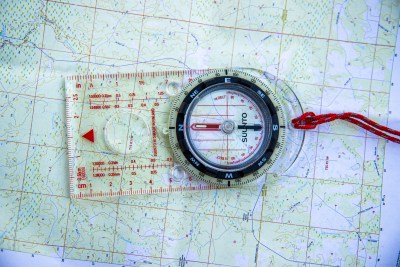Miscellaneous Items for Primitive Camping: map and compass
